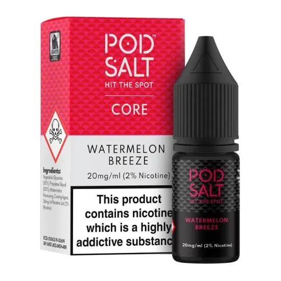 بطری سالت نیکوتین ۳۰ میل پاد سالت هندوانه خنک (Pod Salt Watermelon Breeze)