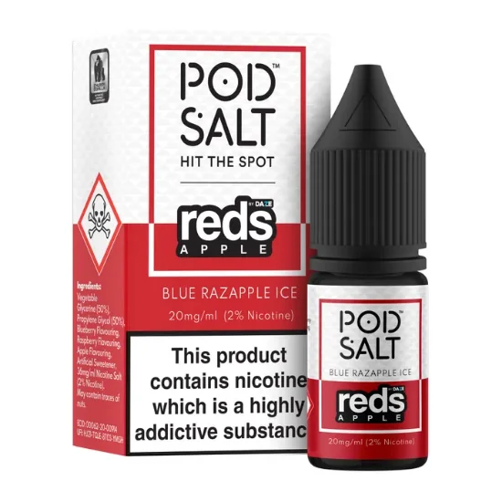 تصویر  Pod Salt Blue Razapple Ice 10ml Nicotine Salt Fusion || سالت نیکوتین پاد سالت ردز اپل 